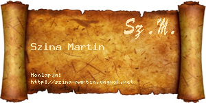 Szina Martin névjegykártya